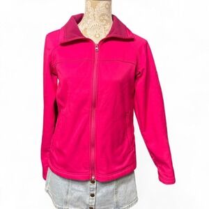 Fuchsia Columbia Sportswear Zip Up Jacket Size Large Fall Winter Bold Chic